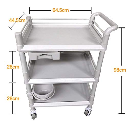 Chariot de stockage mobile blanc pour organiser les petits espaces encombrés - 3