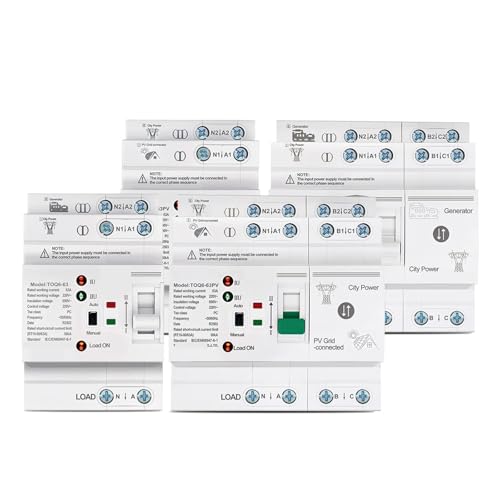 Interruptor de transferencia automática 230V con conmutación ininterrumpida 4P