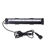 9 LEDs 1.2W Aquarium LED Beleuchtung LED Aquarien-Aufsetzleuchte für Fisch Tank Fernbedienung und manuelle Steuerung Integrierte LED-Lampe Lieferung mit Kapazitanz ohne Batterie EU Stecker