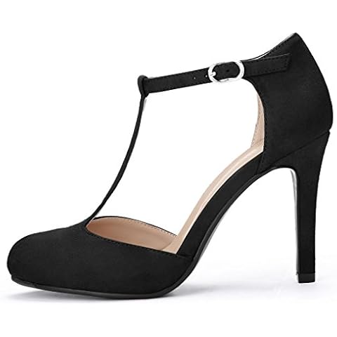 Allegra K Damen Pumps mit Abgerundeter Spitze und Stilettoabsatz Cover