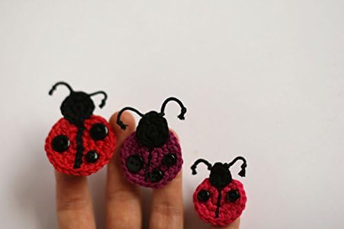 Ladybugs World Crochet Applique Set of 6