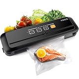 KOIOS Vacuum Sealer Machine, 86Kpa Automatic Vacuum Air food sealer/Built-in Cutter Starter Kit, Dry