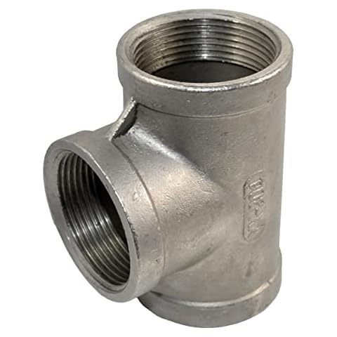 DAN SPEED Female Thread 3 Way T Shaped Equal Tee Coupling Stainless Steel 304 NPT Pipe Fitting Adapter (1-1/2inch) Cover