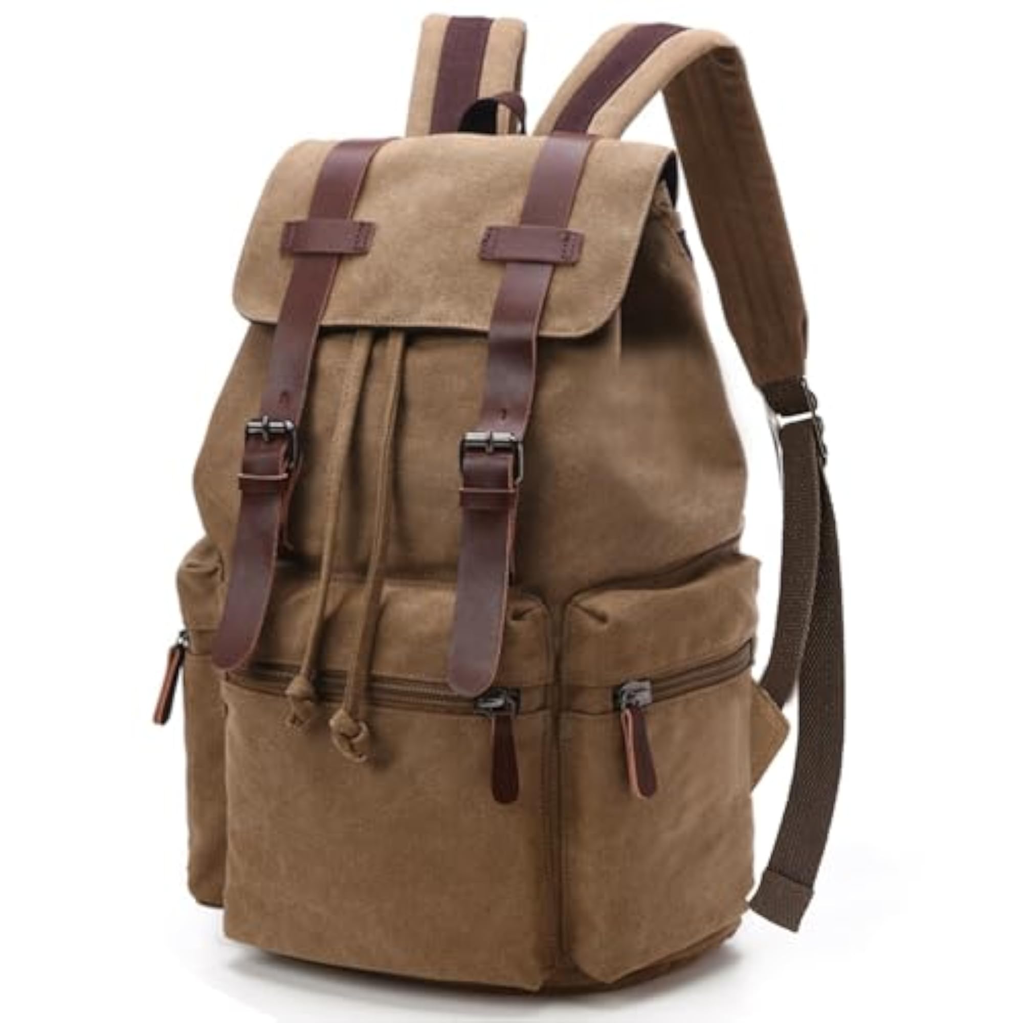 Canvas Backpack for College, Fits 15.6 Inch Laptop