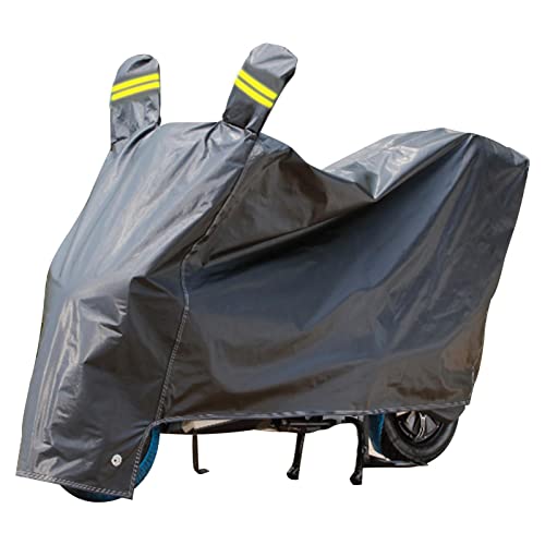 Aelevate Funda Moto Impermeable Exterior,Cubiertas para Motocicletas de Interior Cubierta para Scooter - Cubierta de Lluvia/Polvo/Agua para Motocicleta de Interior al Aire Libre con Tira Reflectante Cover