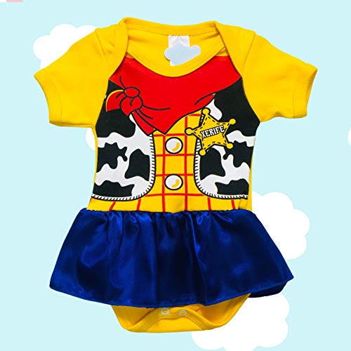 kit Bodie Tematico c/saia e laço Toy Story 100% algodão saia cetim - P ao G (M)