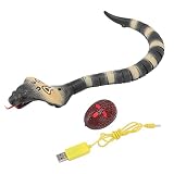 DERCLIVE Télécommande Serpent Jouet USB Simulation réaliste détection Intelligente RC Serpent télécommande électrique Serpent Chat Jouets interactifs pour Les Enfants Jouer