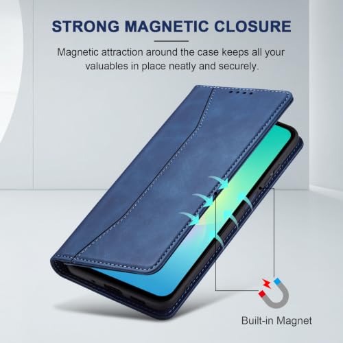 Image of Jasonyu Flip Wallet Case for Samsung Galaxy A27,Blue