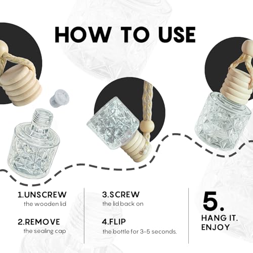 Image of Car Air Freshener-Linen Whisper Scent Car Fresheners Long Lasting Essential Oil Car Diffuser- Cute Car Accessories for Women Interior without Methyl Carbitol&Hexylene Glycol