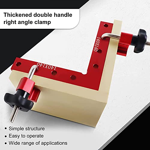 90 Degree Positioning Squares Right Angle Clamps 5.5" X 5.5"(14 X 14Cm) Aluminum Alloy Woodworking Carpenter Corner Clamping Square Tool For Picture Frame Box Cabinets Drawers #TOP5