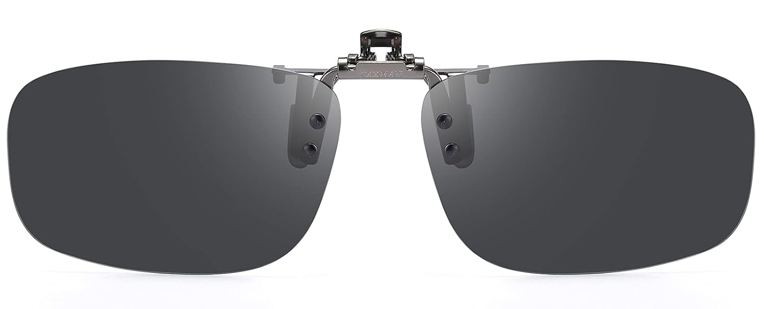 CAXMAN Polarized Clip On Sunglasses Over Prescription Glasses for Men Women UV Protection CAXMAN Polarized Clip On Sunglasses Over Prescription Glasses for Men Women UV Protection