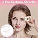 Dexspoeny 2 Pcs Brow Mapping Ruler, Arch Eyebrow Eyeline Ruler, Fast Drawing Design Brow Easy Tool - Eyebrow Stencils for Microblading Permanent Makeup, Arch Mapping Tool for Women