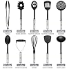 Kitchen Utensils Set, 10 Nylon Stainless Steel Cooking Utensils, Non Stick and Heat Resistant Cookware set New Chef's Gadget Tools Collection #4