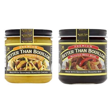 Better than Bouillon Premium Roasted Beef and Roasted Chicken Base, 8 oz Jars (Pack of 2) Cover