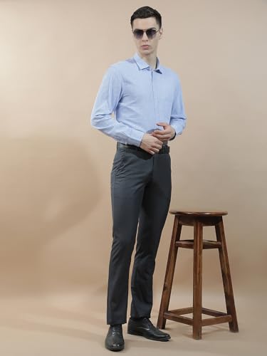 Image of Cantabil Men's Stylish Solid Casual Shirt - Slim Fit | Full Sleeve |Pure Cotton | Smart Casual Wear