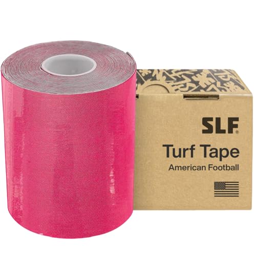 SLEEFS Pink Turf Tape Football - Extra Wide Waterproof Sports Athletic Tape - Flexible Breathable Ultra Sticky for Arms Wrists Ankles Injuries - Lacrosse Soccer Baseball Basketball