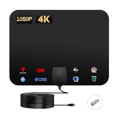TV Antenna, Indoor Digital TV Antenna Supports 4K1080 AZ