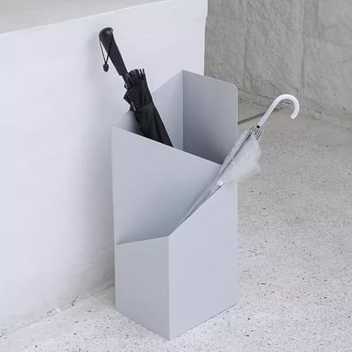 Paragüero De Metal para Bastón Cubo De Almacenamiento Independiente Cuadrado con Bandeja De Goteo Extraíble Diseño Minimalista Moderno (Color : Black) - imagen 4