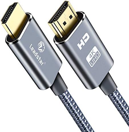 HDMI Cable 4K 60HZ 20 Ft,18Gbps High Speed HDMI 2.0 Cable HDCP 2.2 HDR 3D 2160P 1080P 28AWG Ethernet-Braided HDMI Cord-Audio Return(ARC) Compatible with Monitor Xbox PS5 PS3/4 Roku Fire TV Samsung LG