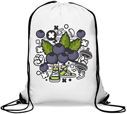 Blueberry Gym Member Train Hard Delicious Gym Sack Sac à cordon décontracté