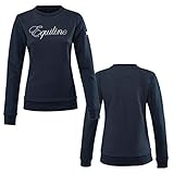  Equiline Damensweater, Damenshirt, Sweater mit Rundhals EQ_Evolution Farbe Blue, Größe L