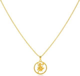 CHARMS Hanuman Ji Gold Tone Necklace – Casual & Everyday Wear Devotional Pendant Price In India