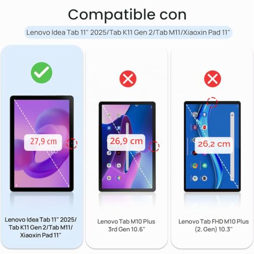 Miniatura 2 de Gerutek 2 Piezas Protector Pantalla Para Lenovo Idea Tab 11 2025 Tab M11 Tab K11, Tb-336fu 336zu 330fu 331fc , 9h, Antiarañazos, Antihuellas, Sin Burbujas, Cristal Templado Para Lenovo Idea Tab 11