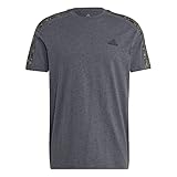 Regulär geschnitten adidas Herren T-Shirt (Short Sleeve) M 3S Sj T, Dark Grey Heather/Black, IC9344, 3XL