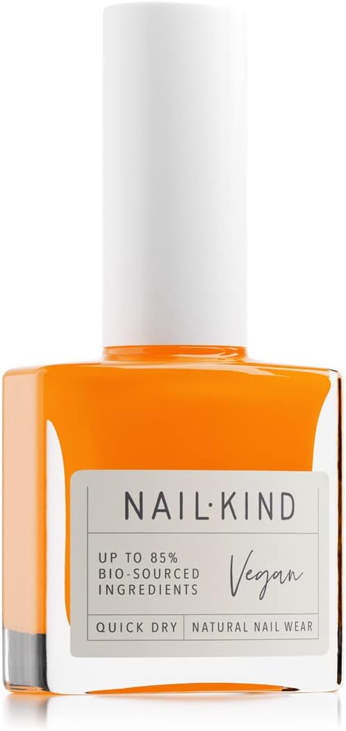 NAILKINDOrange Nail Polish - Ohh My Bright Orange - High-Gloss Vegan Nail Lacquer - Peta Certified Cruelty Free - Quick Drying Long Lasting - Chip Resistant Manicure - 8ml
