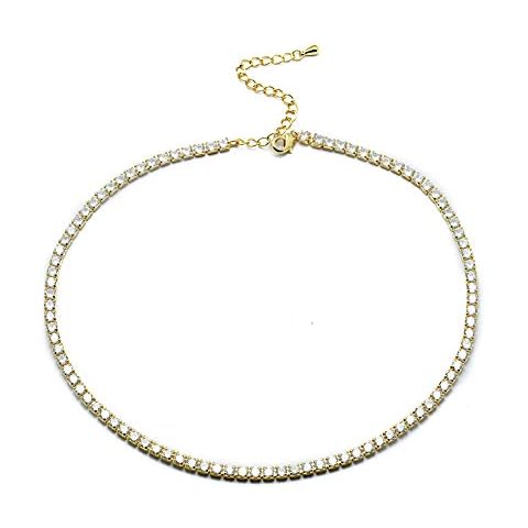 Fashewelry 3 cadenas de collar con circonitas cúbicas doradas Cover