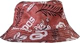 Wes and Willy Mens Floral Bucket Hat (Oklahoma Sooners, L/XL) Red