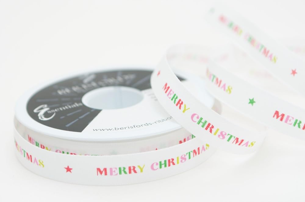 Merry & Bright White/Multi 15mm x 20M, White/ Multi - Image 2