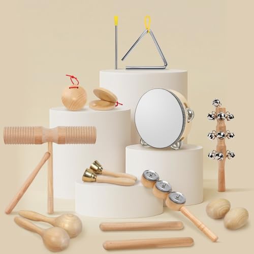 Instrumentos de Percussão 10 PCS, Instrumentos de Percussão, Instrumentos Musicais, Incluindo Bolsa para Guardar