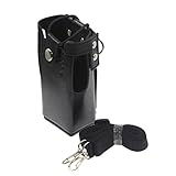 TENQ Hard Leather Holster Handsfree Case with Belt Clip for Motorola GP680 GP360 GP380 MTX8250 GP340 GP380 HT750 HT1250