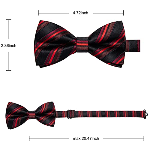 Image of YourTies Bow Ties for Men Pretied Bowties Solid Color Satin Bow Tie Formal Business Tuxedo Wedding Party Prom