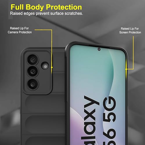 Image of amazon basics Back Case Cover for Samsung Galaxy F56 5G | Compatible for Samsung Galaxy F56 5G Back Cover | Liquid Silicon Magic Case with Camera Protection | Black