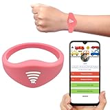 Sharewear Smart Bands for Kids if Lost, Child Safety ID Wristband, NFC Bracelet for Children, Smart Medical ID Band, Lost Kids, Disney Essentials, Child Bracelet for Disney Waterproof(Pink)