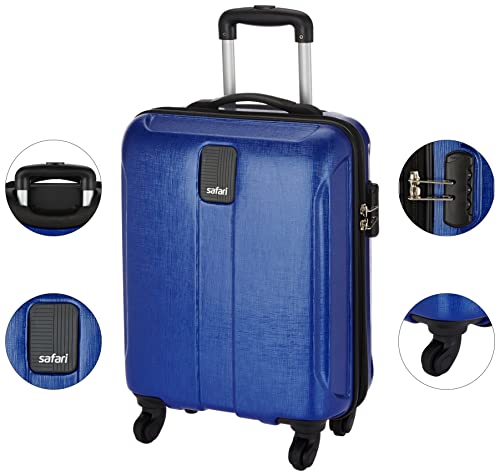 Image of Safari Thorium Stubble 55 Cms Polycarbonate Blue Cabin 4 wheels Hard Suitcase