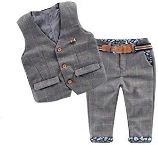 TAOJIAN Baby Vintage Style and Wedding Tuxedo Waistcoat Outfit Suit
