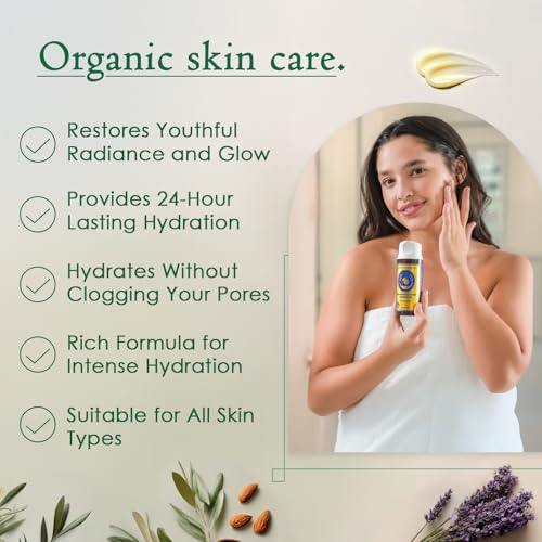 Ancient Greek Remedy Organic Face Moisturizer for Dry Skin - Anti Aging Face & Body Butter Cream - Almond, Jojoba, Olive, Rosehip, Vitamin E, Lavender Oil. Natural Lotion for Women & Men 3.4 oz - Image 4