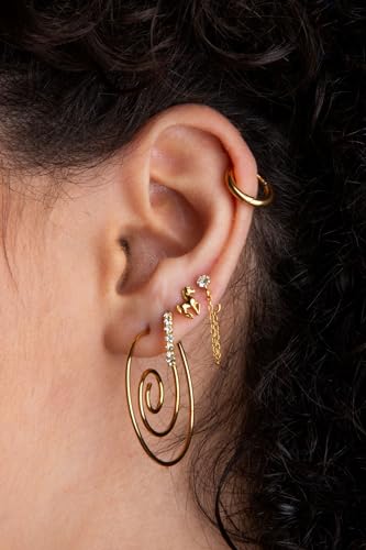 14-20GA Stainless Steel Small Spiral Coiled Hoop Earrings, Sold as a Pair3