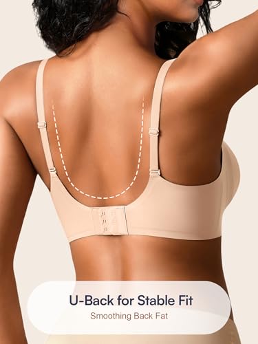 Image of Seamless Wireless Jelly Bras for Women - Lightly Padded Bra with Support, No Underwire Comfortable T-Shirt Bralette