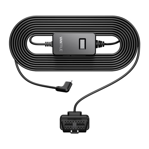 Image of VANTRUE 10ft Type C USB LED Screen OBD Hardwire Power Cable, 3 Gear Shifting, Low Voltage Protection for Parking Mode, for E1 Pro,N4 Pro,N5,N4,S1 Pro,N2 Pro,N2X, E360 /ACE, E1,E1 Lite,E2,E3 Dash Cam