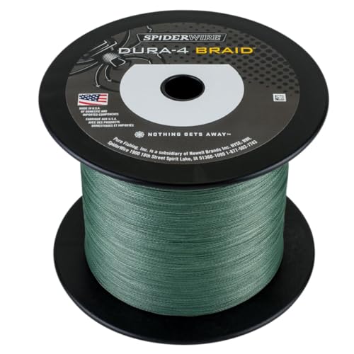 Fil de pêche tressé anti-rupture Spiderwire Dura 4 vert 1800m souple