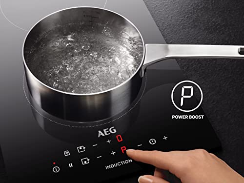 AEG-ILB64334CB-Built-In-Induction-Hob-3000-Series-60cm-Black-Glass-Top-4-Zone-Heating-Elements-Touch-Control-with-LED-Display-3000W