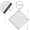 Duufin 120 Pieces Square Sublimation Keychain Blanks Double Side Heat Transfer Blanks MDF Key Rings Blank Board Key Chain Blanks for Sublimation DIY and Craft #3