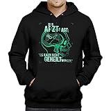 Fashionalarm Herren Kapuzenpullover - Der Arzt SAGT es kann Nicht geheilt Werden - Gaming Controller 1 | Fun Hoodie lustige Geschenk-Idee, Schwarz 3XL