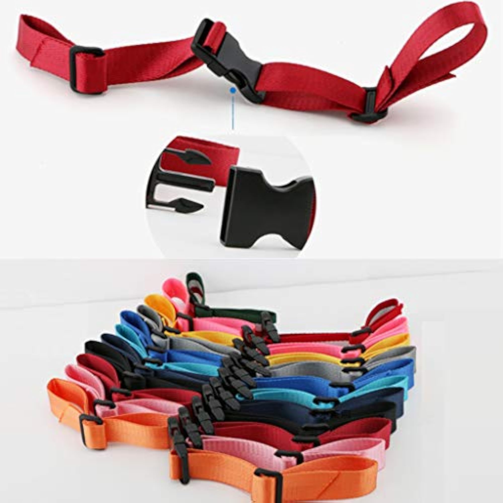 Adjustable Nylon Backpack Chest Belt, Blue