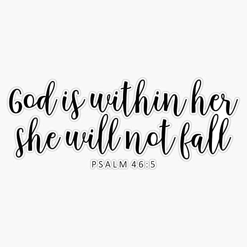 Bible Verse Psalm 46:5 inches Bumper Sticker Vinyl Decal 5 inches
