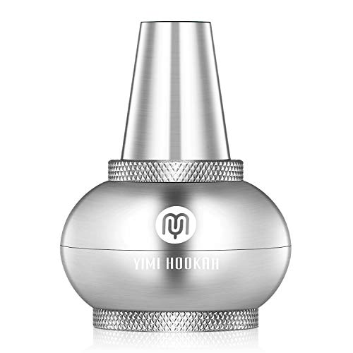 Yimi Hookah® Aluminum Hookah Molasses Catcher | Universal Fit Shisha Hookah Accessories | Dia 5.5Cm Height 7.4Cm Silicone Grommet Included (Silver) #TOP1